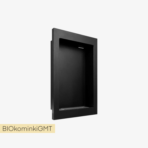 Biokominek Vertical 390x610 czarny mat