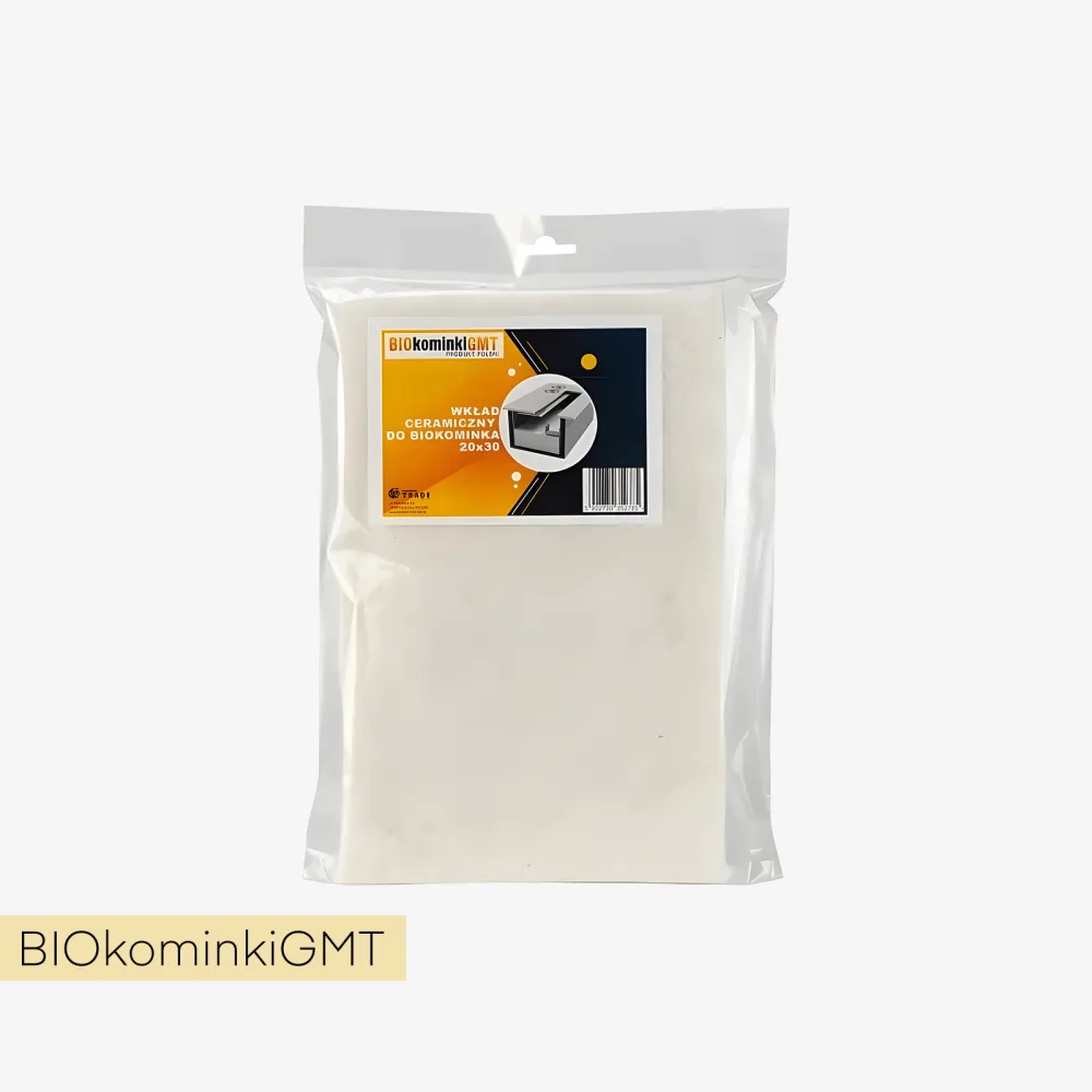 Wkład ceramiczny do palników biokominków. Wełna ceramiczna 20x30cm